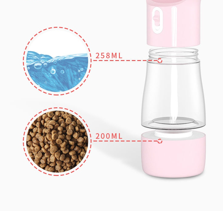 Pink Food Grade Portable Dog Water Dispenser