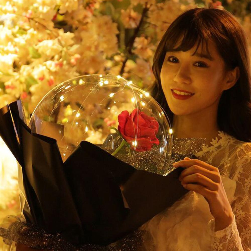 LED Luminous Balloon Rose Bouquet