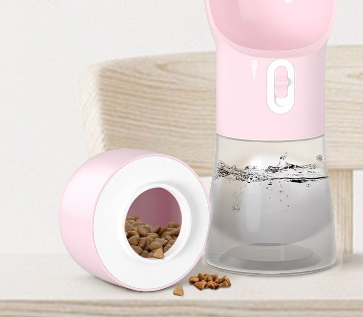 Pink Food Grade Portable Dog Water Dispenser