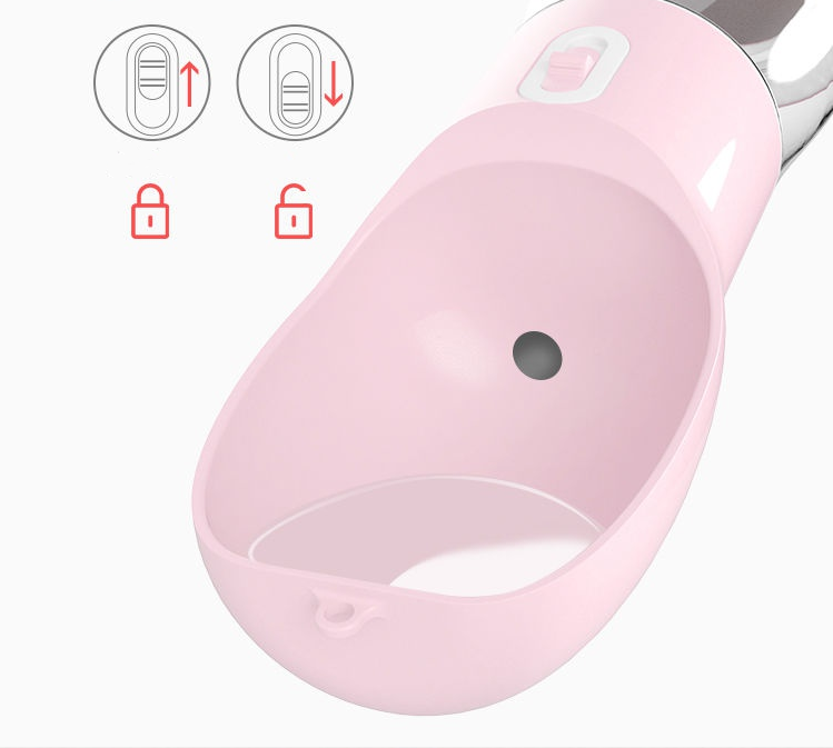 Pink Food Grade Portable Dog Water Dispenser